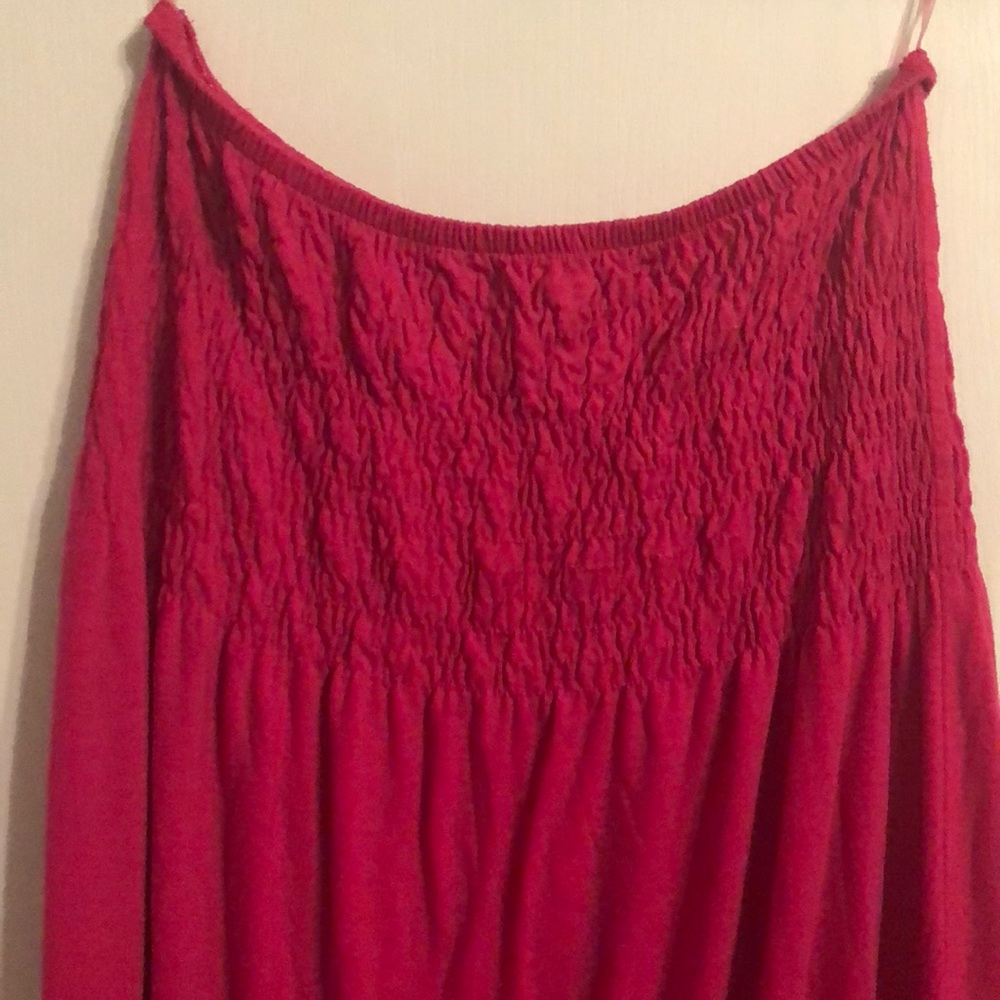 Strapless dark pink maxi dress. Size 2X.